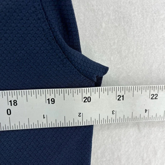 Nike Polo Shirt Men's Sz M Blue Golf Dri-Fit Embroidered Logo 2-Button Collared - Picture 3 of 10